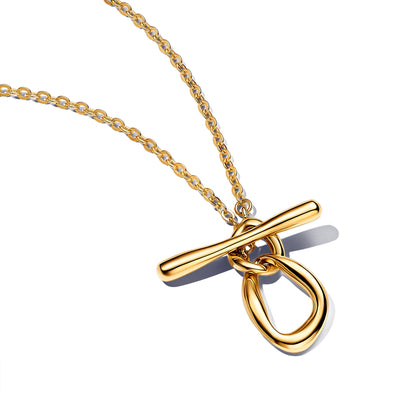 Pandora Organically Shaped Circles T-bar Necklace