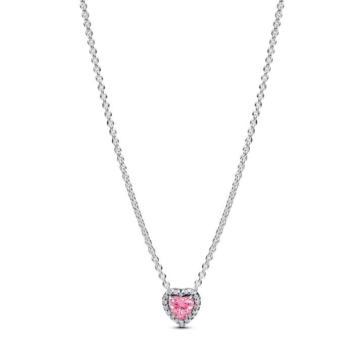 Pandora Pink Elevated Heart Necklace - Main Image