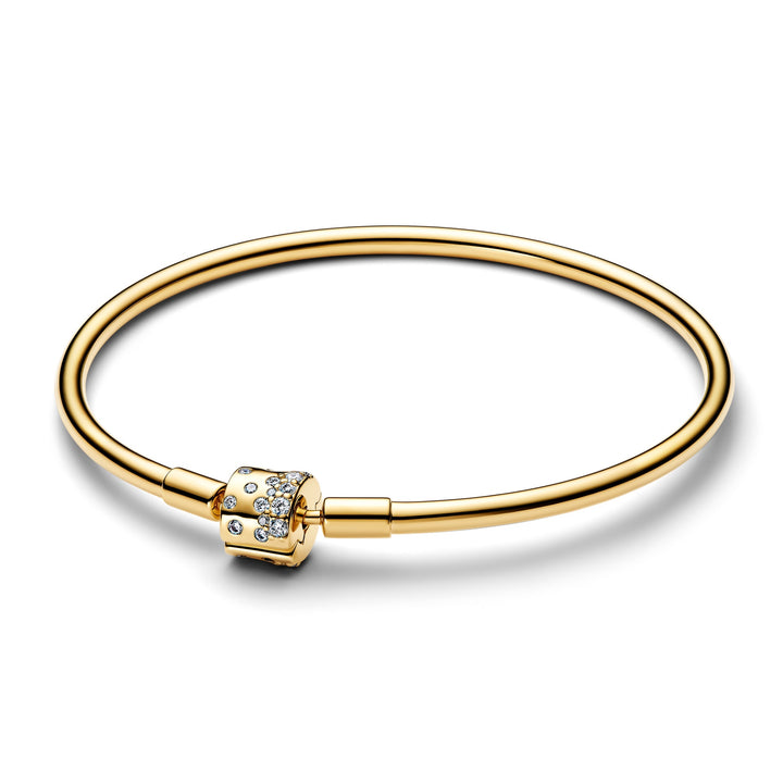 Pandora Sparkling Barrel Clasp Bangle – Elisa Ilana