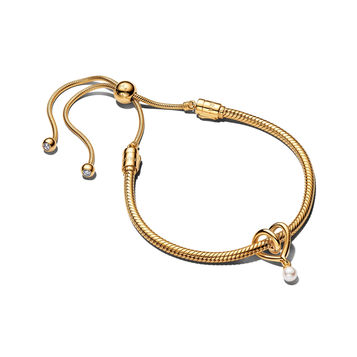 Pandora Golden Heart Bracelet Gift Set