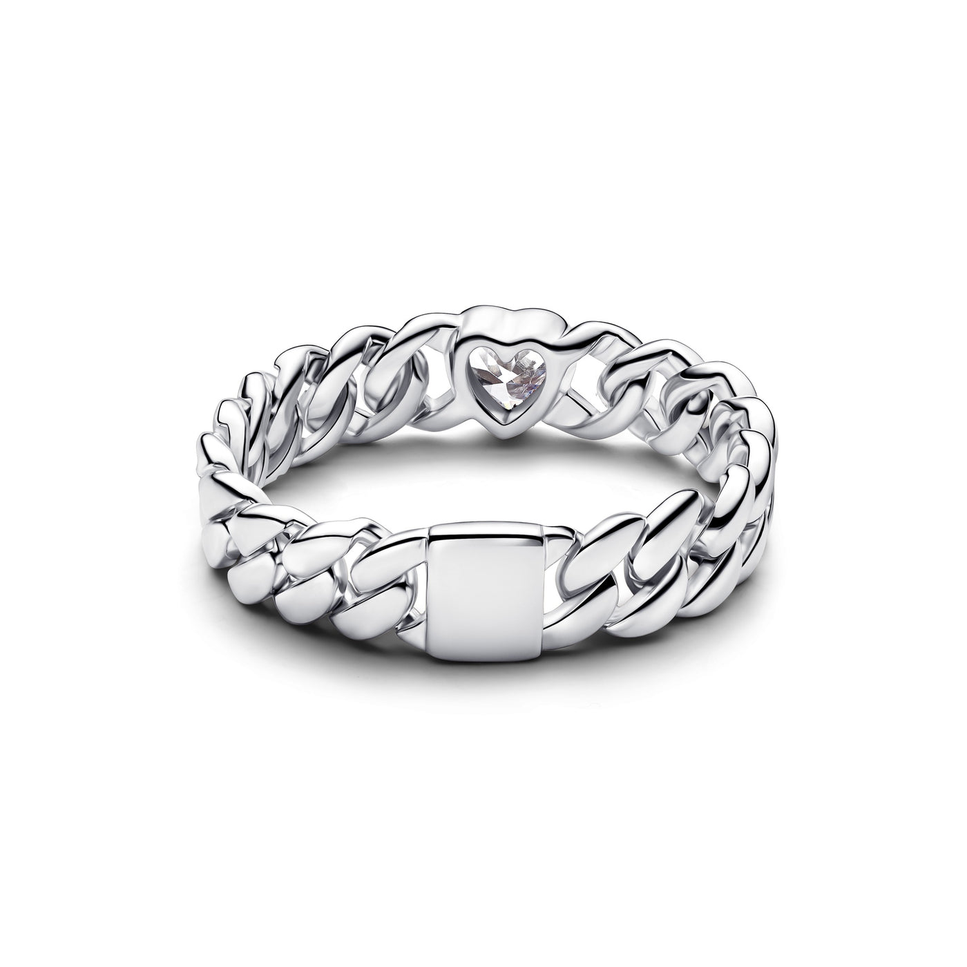 Pandora Heart Cuban Chain Ring – Elisa Ilana