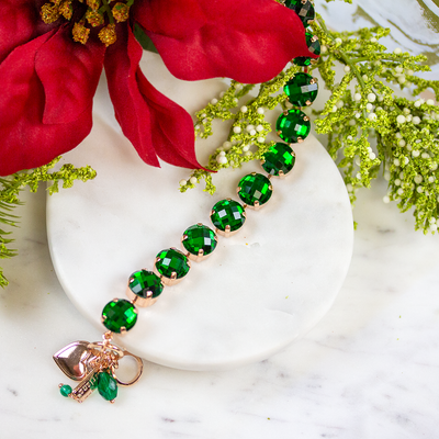 Large Everyday Round Bracelet "Emerald Green"