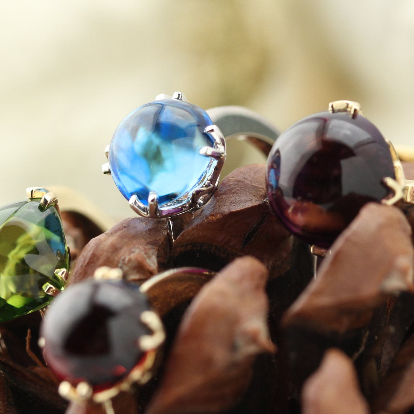 Blue Topaz Jelly Bean Ring-328555