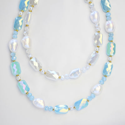 Beads of Paradise Necklace - Blue Sky