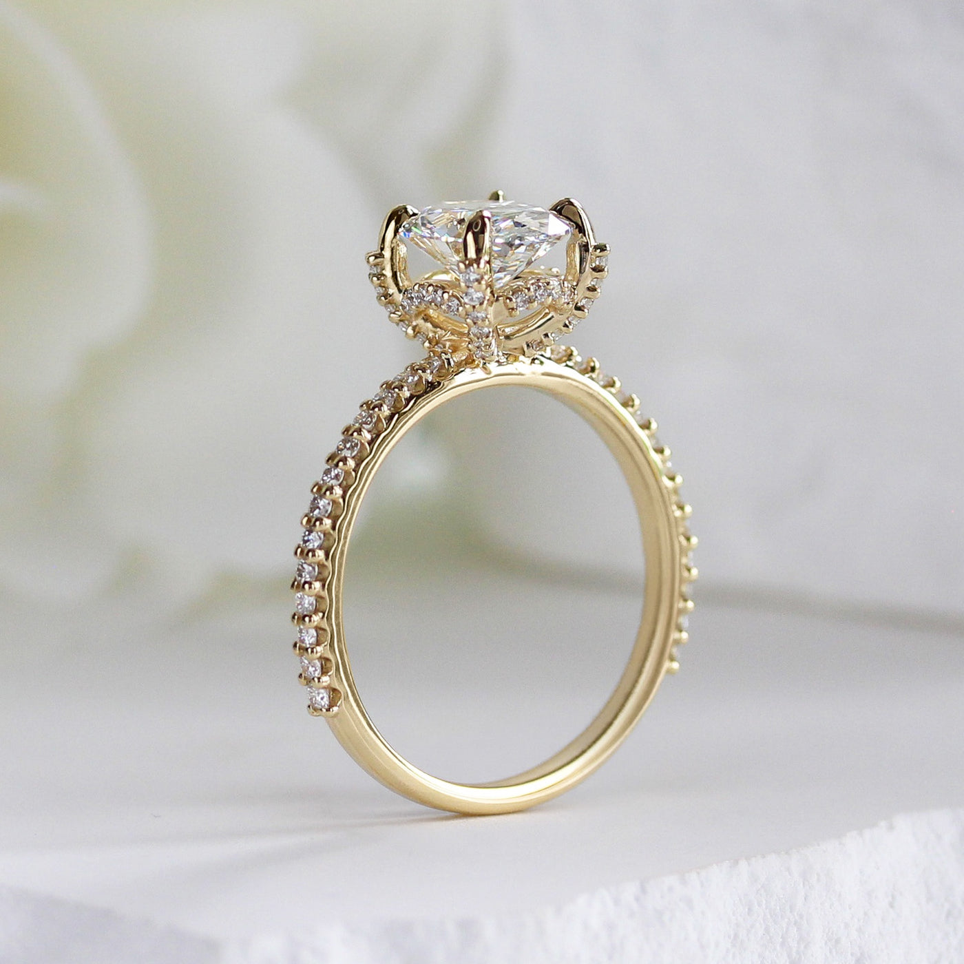 LC - 1.55CT, 14KY Oval Diamond Engagement Ring – Elisa Ilana