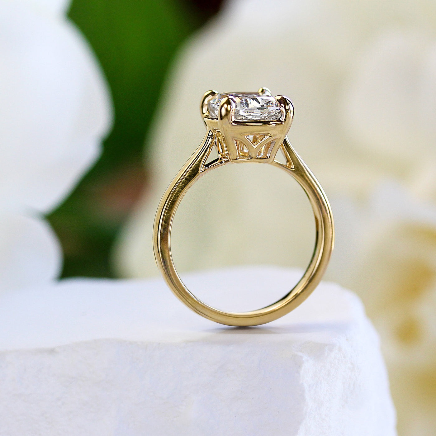 LC - 2.93 CT, 14KY Elongated Cushion Diamond Ring – Elisa Ilana