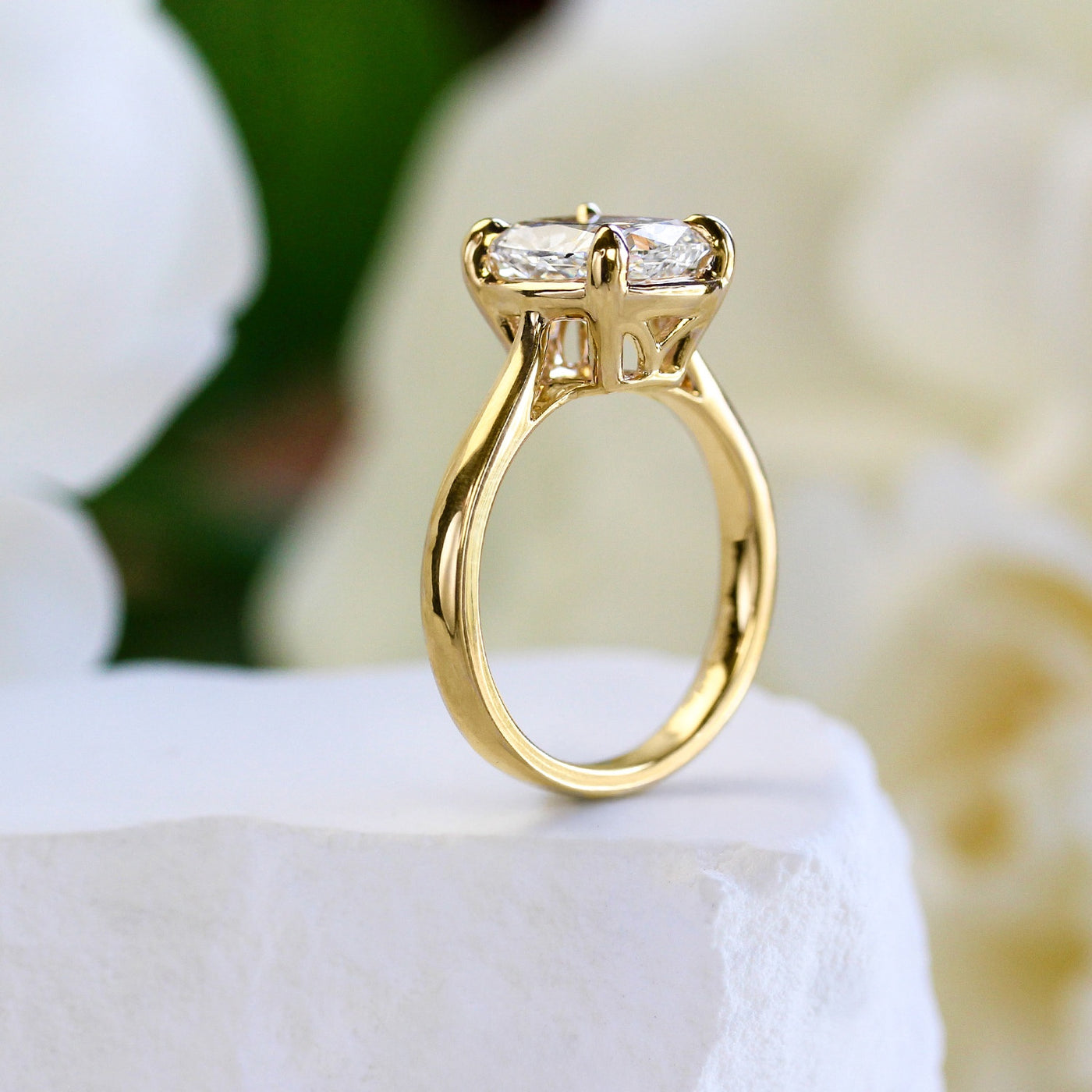 LC - 2.93 CT, 14KY Elongated Cushion Diamond Ring – Elisa Ilana