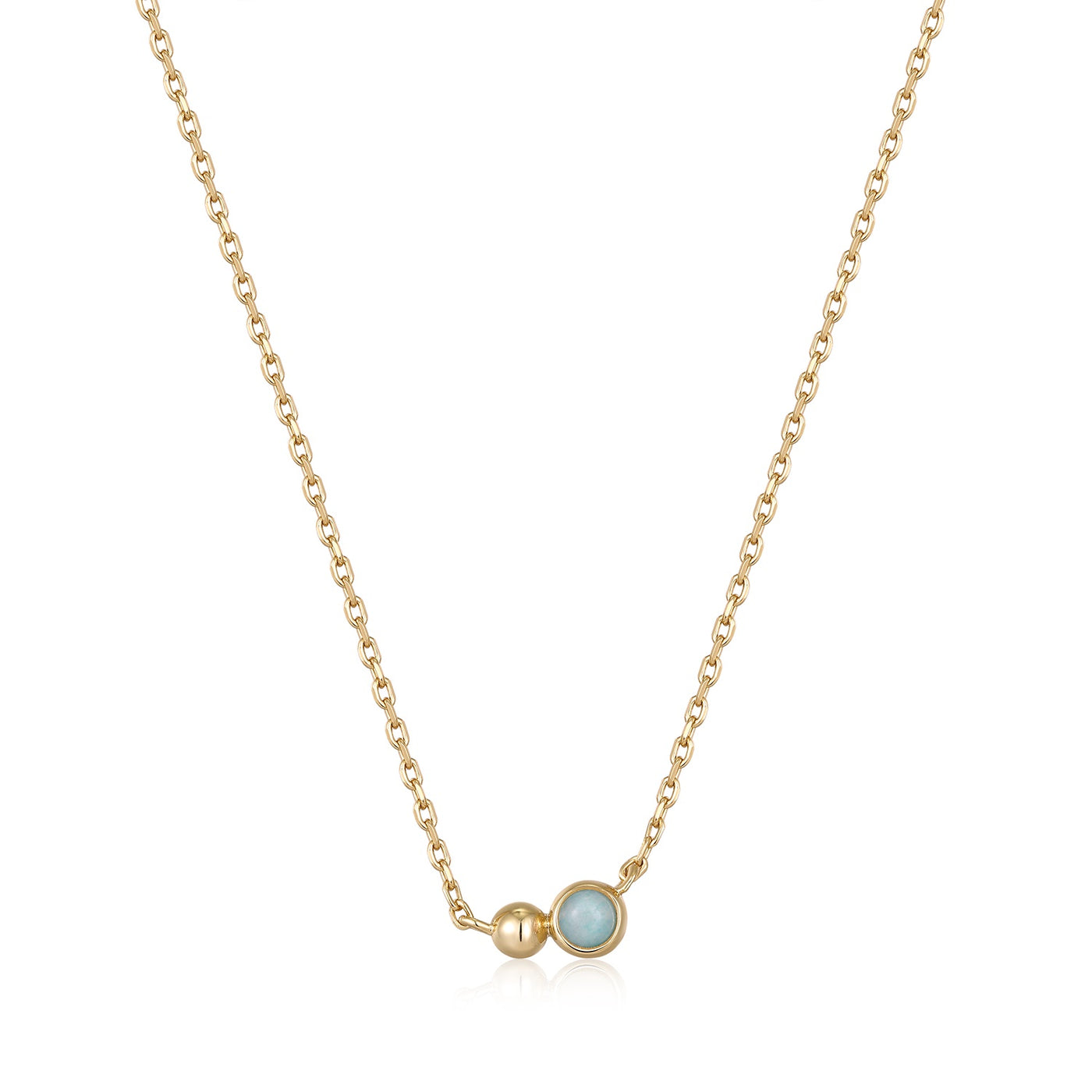 Spaced Out - Gold Orb Amazonite Pendant Necklace