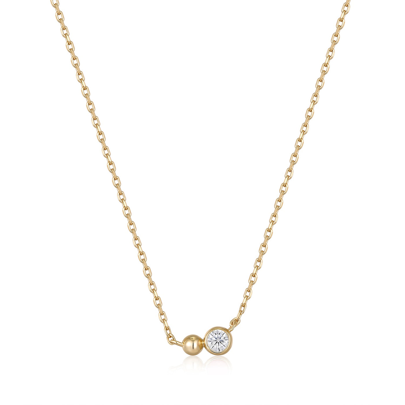 Spaced Out - Gold Orb Sparkle Pendant Necklace