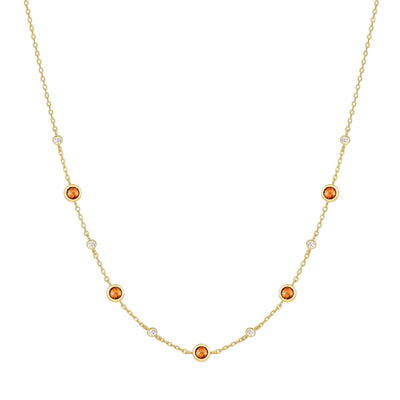 Melodic Poet - Gold Nano Gem Station Necklace