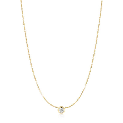 Glimmer Glow - Gold Just You Solitaire Necklace