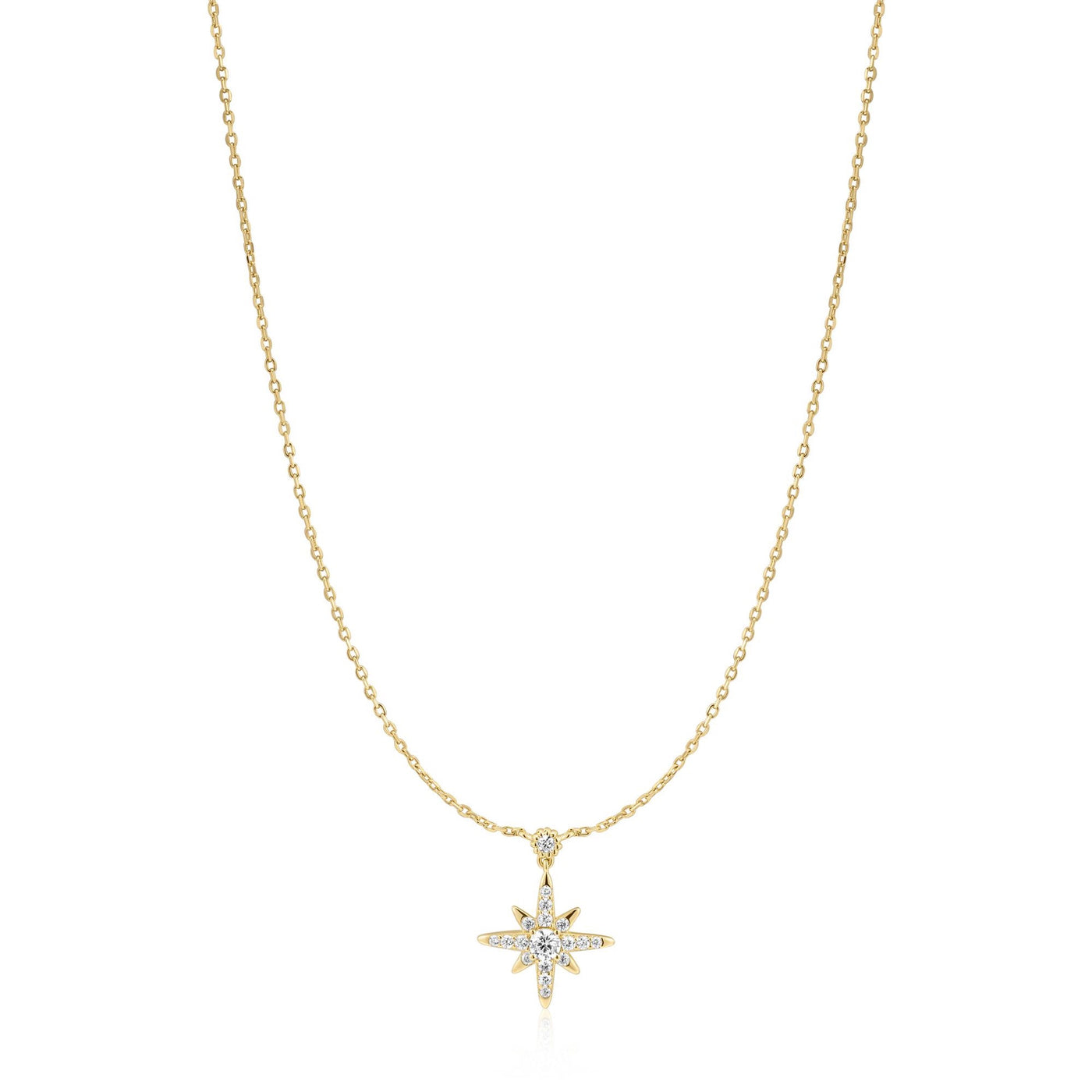 Glimmer Glow - Gold Sparkling Nova Star Necklace