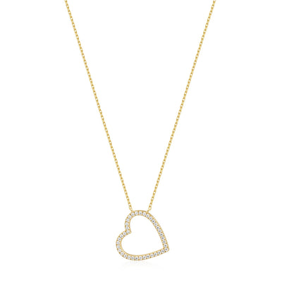 Glimmer Glow - Gold Heart Necklace
