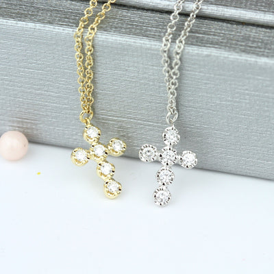 Parade 14k Diamond Cross Necklace