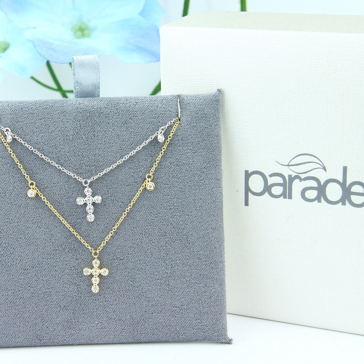 Parade 14k Diamond Cross Necklace