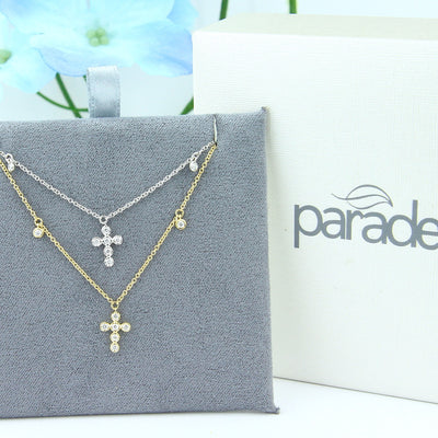Parade 14k Diamond Cross Necklace