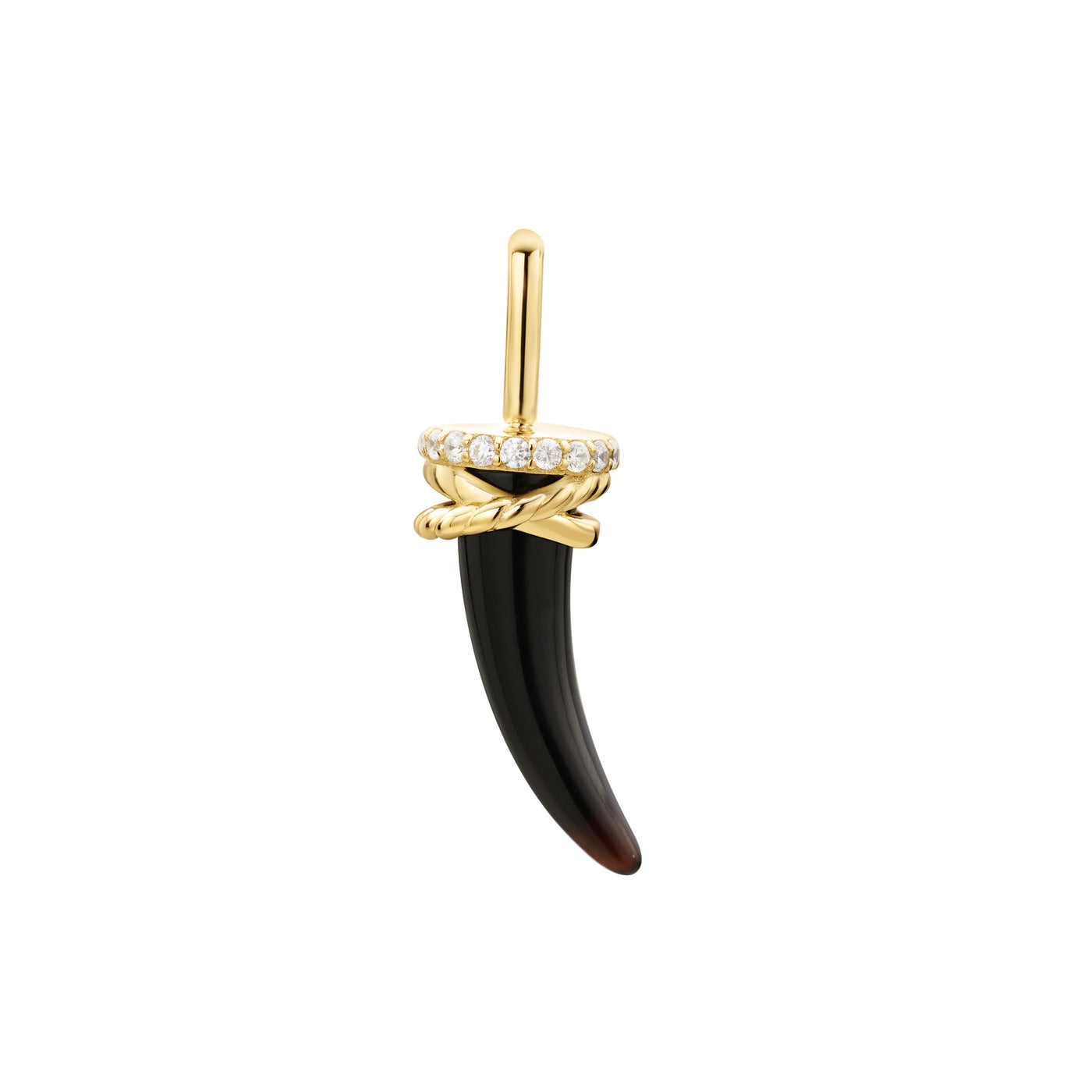 Pop Charms - Gold Agate Horn Charm