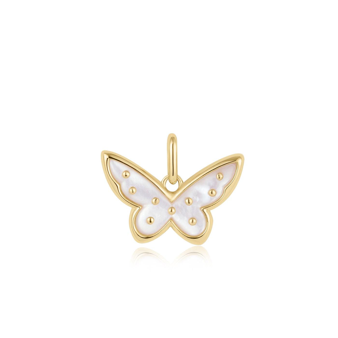 Pop Charms - Gold Mother of Pearl Butterfly Charm