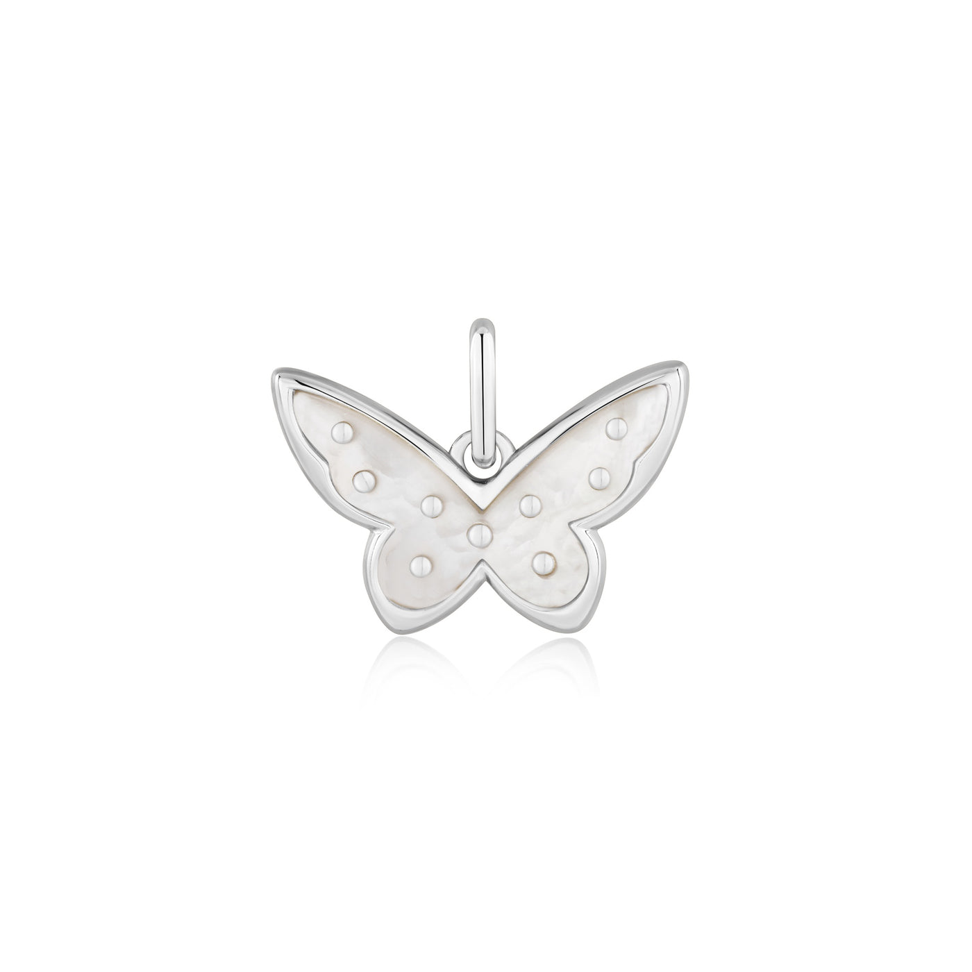 Pop Charms - Silver Mother of Pearl Butterfly Charm