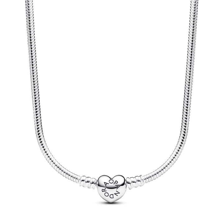 Pandora Moments Heart Clasp Snake Chain Necklace – Elisa Ilana