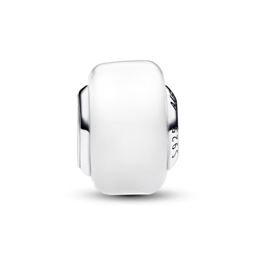 White Mini Murano Glass Charm