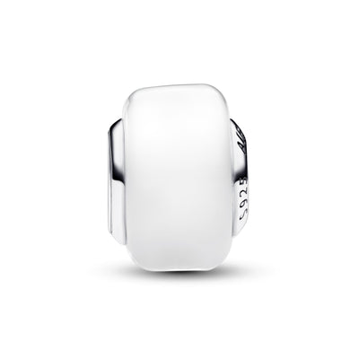 White Mini Murano Glass Charm