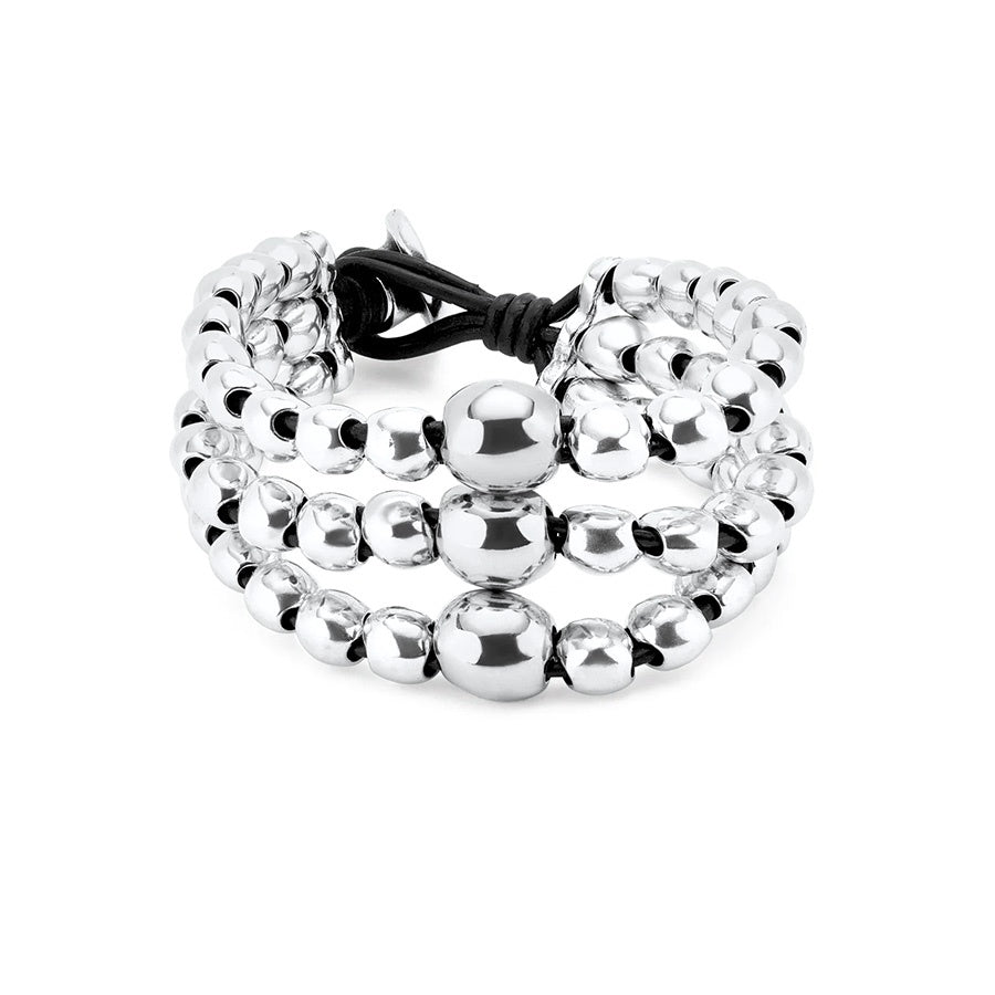 Ser Intrépida (Fearless) 3-Strand Silver Bracelet