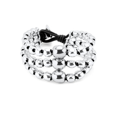 Ser Intrépida (Fearless) 3-Strand Silver Bracelet