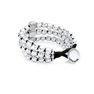 Ser Intrépida (Fearless) 3-Strand Silver Bracelet
