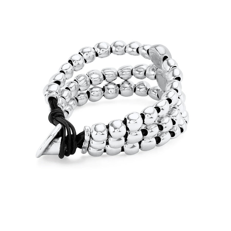 Ser Intrépida (Fearless) 3-Strand Silver Bracelet