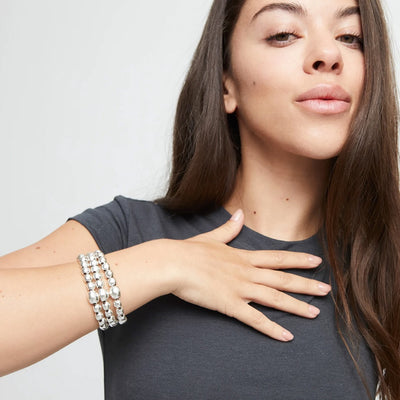 Ser Intrépida (Fearless) 3-Strand Silver Bracelet