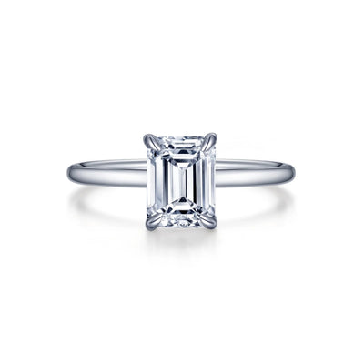 Emerald-Cut Solitaire Engagement Ring