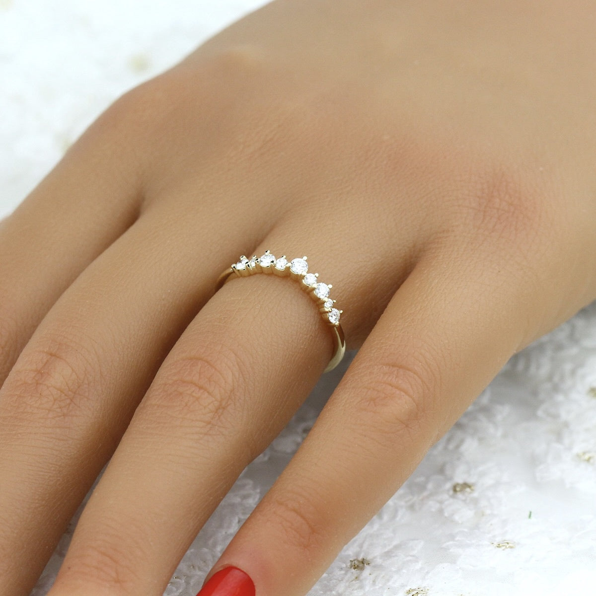 14k 09-RD 0.26 CT Diamond Wedding Band