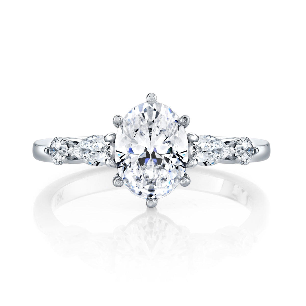 Parade Oval Center Diamond Engagement Ring