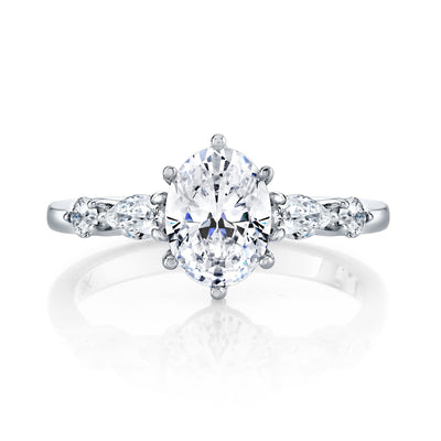 Parade Oval Center Diamond Engagement Ring
