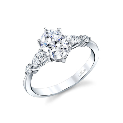 Parade Oval Center Diamond Engagement Ring