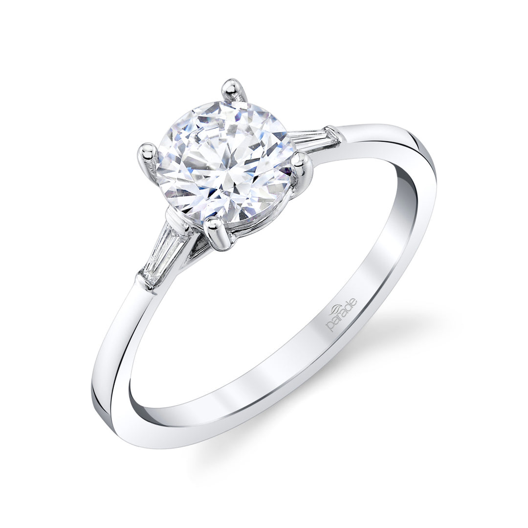 Parade Classic Round Head w/ Trillion Diamond Accent