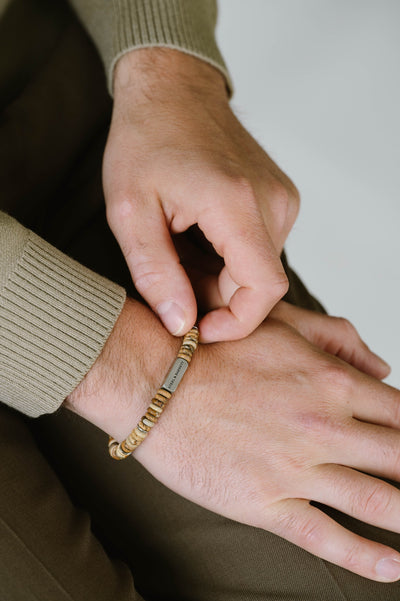 Stones Bracelet Two Tone