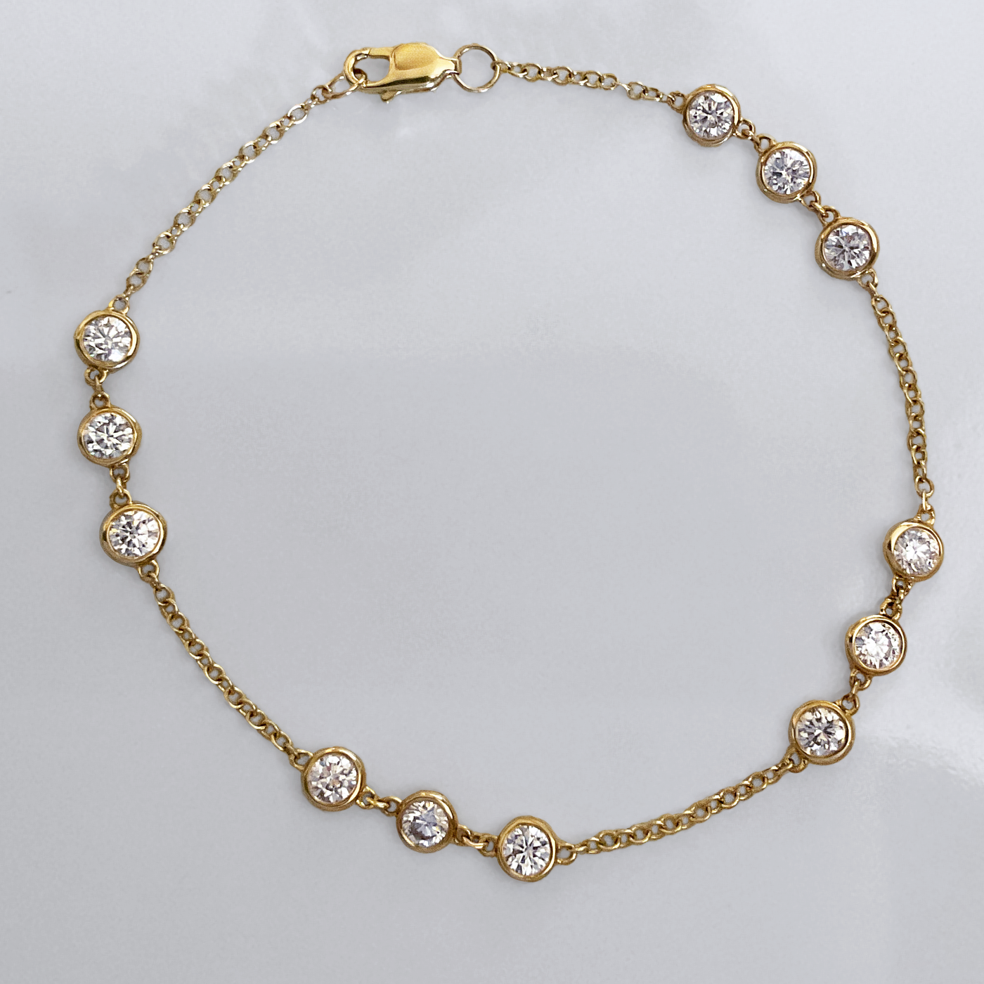 14k YG 1.82 CT Diamonds By The Yard Bracelet