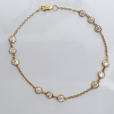 14k YG 1.82 CT Diamonds By The Yard Bracelet