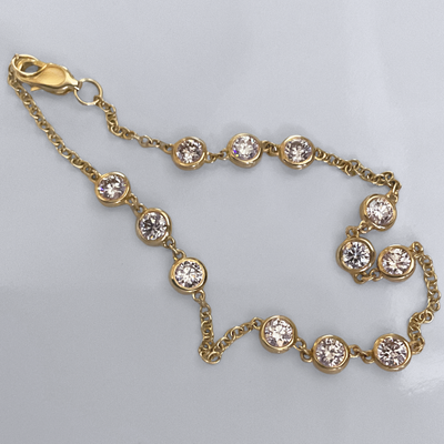 14k YG 1.82 CT Diamonds By The Yard Bracelet