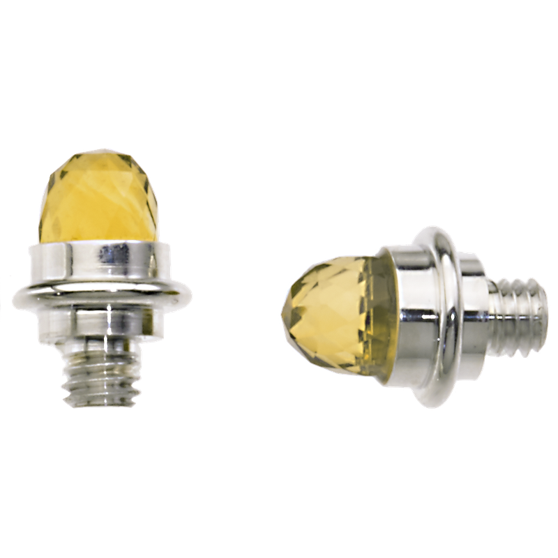 Faceted Citrine Cabochons Sterling Bracelet Tips