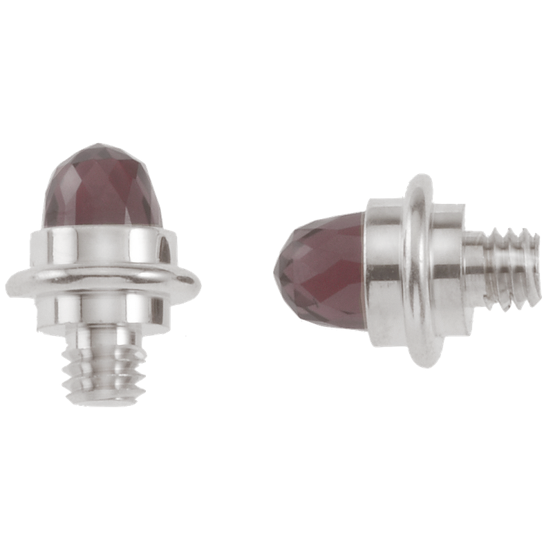 Faceted Garnet Cabochons Sterling Bracelet Tips