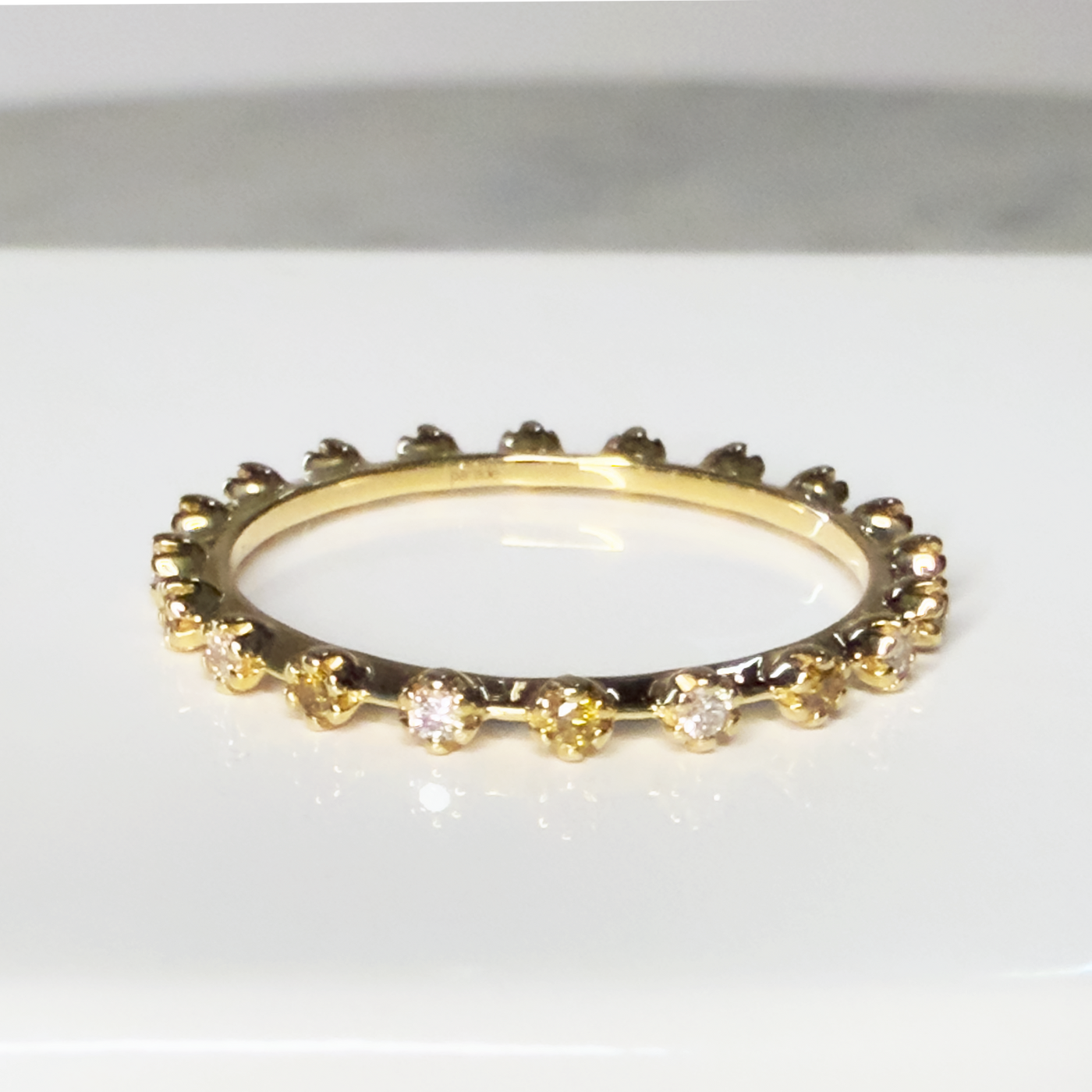 Parade 18k YG Alternating Eternity Band