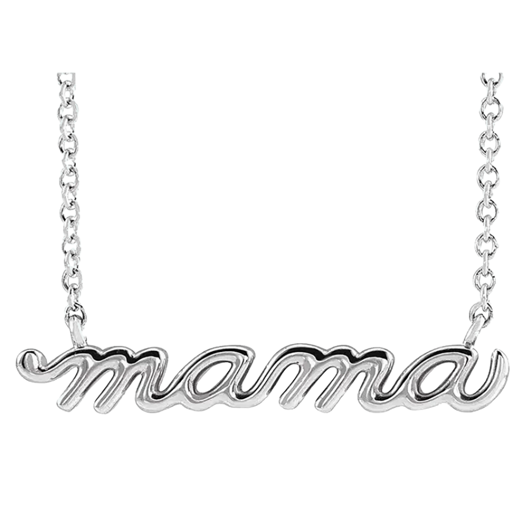 SS Petite Mama Script Necklace