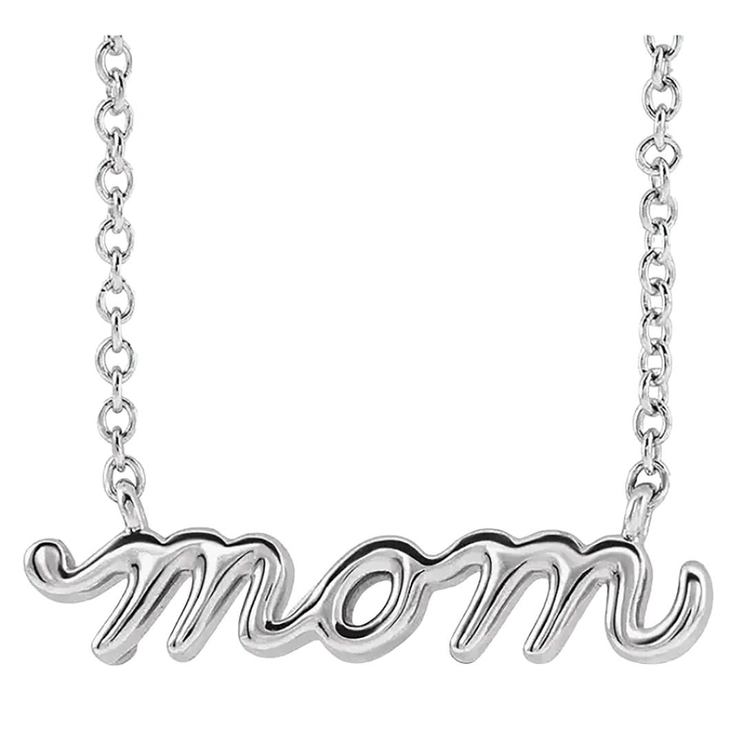 SS Petite Mom Script Necklace