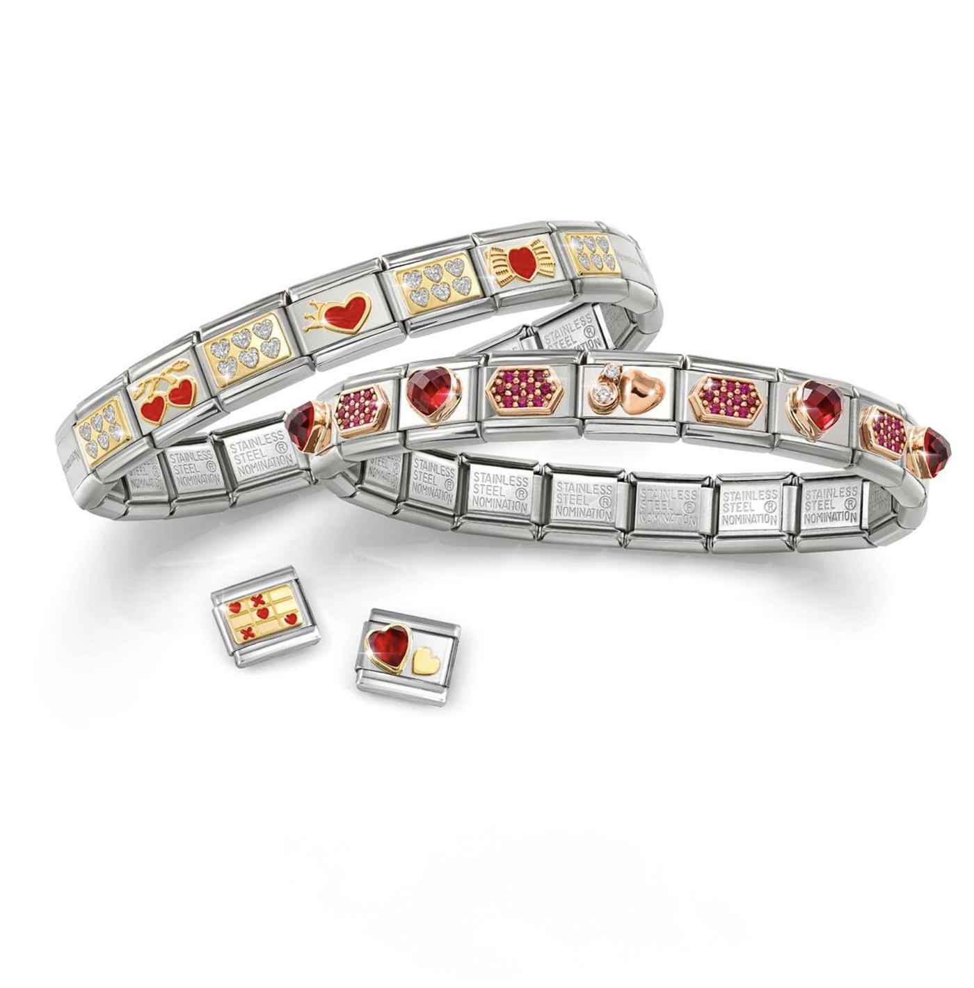 Composable  Classic Link, Red Heart with Crown