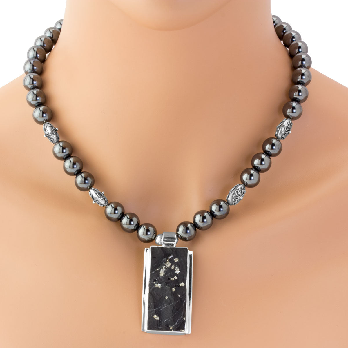 The Goddess Collection Hematite Necklace