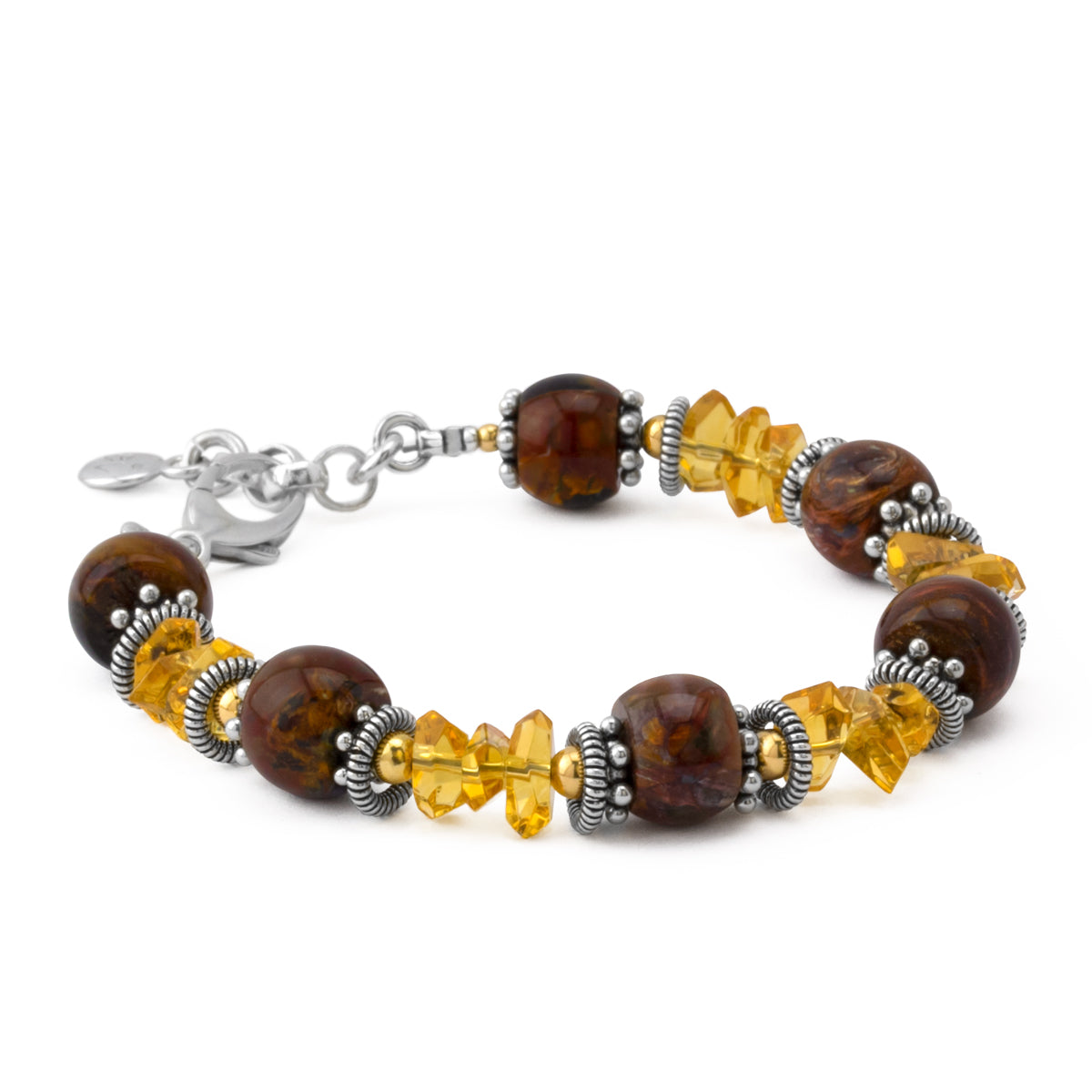 Pietersite and Citrine Bracelet