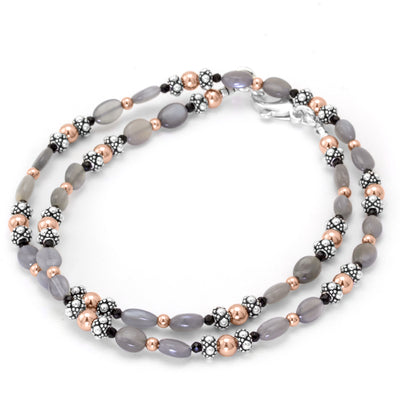 Nikini Moonstone & Black Spinel Necklace